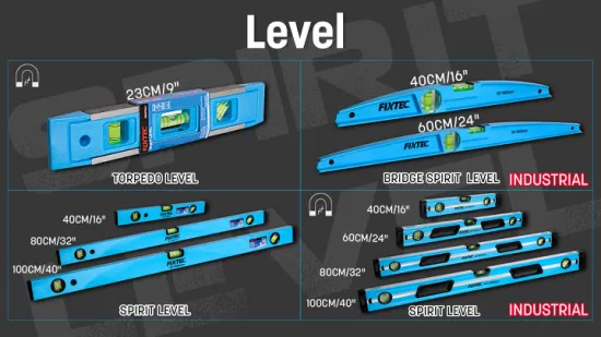 Fixtec Telaio in alluminio resistente, spessore 1,8 mm, 16′′/24′′/32′′/40′′ Livella digitale con 3 bolle